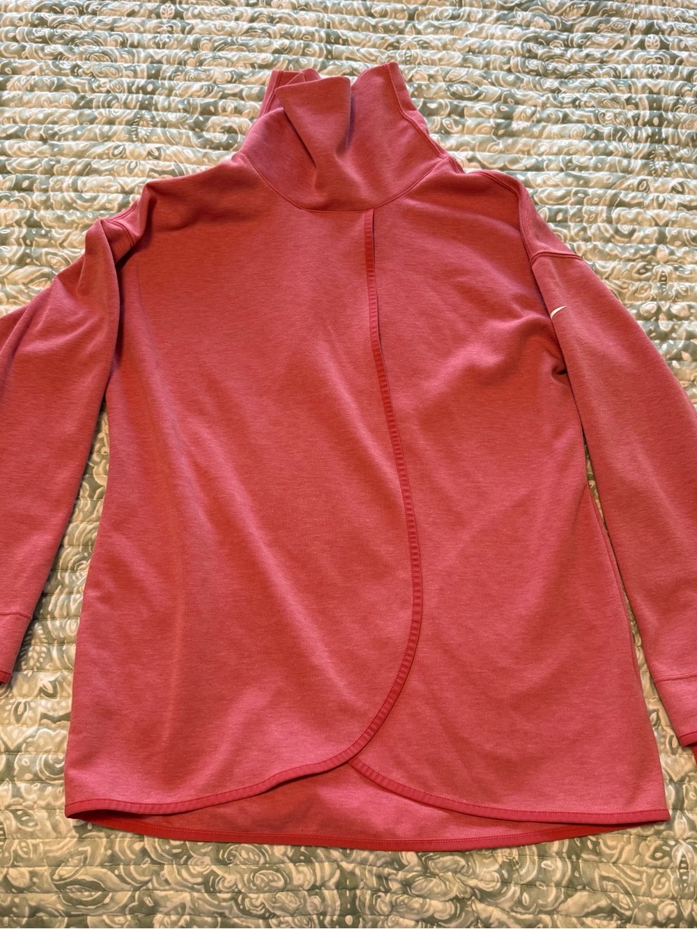 Nike Rose Mock Neck Wrap-Front Sweater